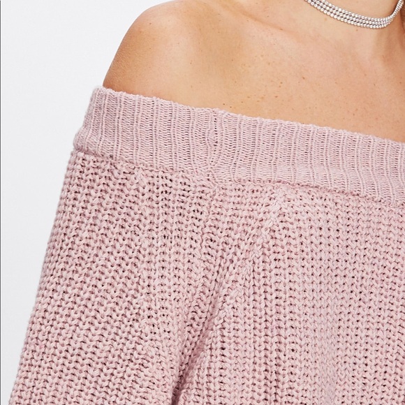 SOLD OUT Blush Off Shoulder Sweater S M L XL - Picture 4 of 5